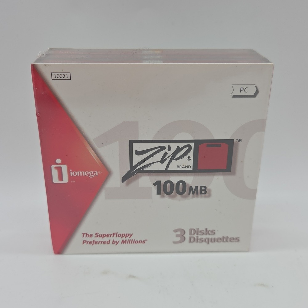 NEW ZIP 100MB PC 3 Disk Set SEALED